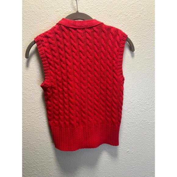 Vintage Nordstrom Cable net Vest  Size small  Made in Italy - Picture 4 of 4